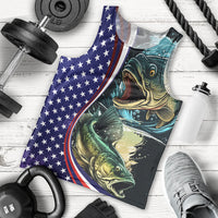 Bass Fishing Men Tank Top Double Largemouth Bass Old Style - Wonder Print Shop