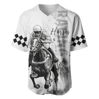 Kentucky Horses Racing Baseball Jersey Jockey Drawing Style - Wonder Print Shop