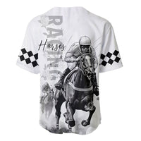 Kentucky Horses Racing Baseball Jersey Jockey Drawing Style - Wonder Print Shop