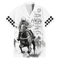 Kentucky Horses Racing Family Matching Mermaid Dress and Hawaiian Shirt Jockey Drawing Style - Wonder Print Shop