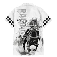 Kentucky Horses Racing Family Matching Mermaid Dress and Hawaiian Shirt Jockey Drawing Style - Wonder Print Shop