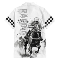 Kentucky Horses Racing Hawaiian Shirt Jockey Drawing Style - Wonder Print Shop