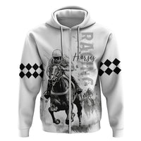 Kentucky Horses Racing Hoodie Jockey Drawing Style - Wonder Print Shop