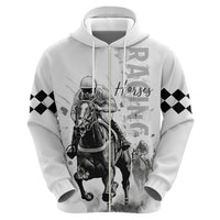 Kentucky Horses Racing Hoodie Jockey Drawing Style - Wonder Print Shop