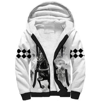 Kentucky Horses Racing Sherpa Hoodie Jockey Drawing Style - Wonder Print Shop