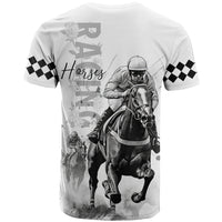 Kentucky Horses Racing T Shirt Jockey Drawing Style - Wonder Print Shop