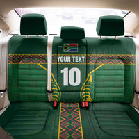 Custom South Africa Rugby Back Car Seat Cover Springboks Spirit and King Protea