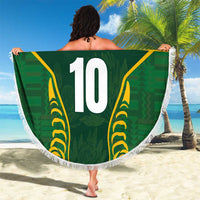 Custom South Africa Rugby Beach Blanket Springboks Spirit and King Protea