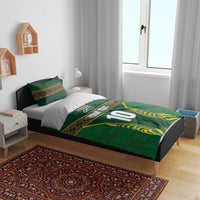 Custom South Africa Rugby Bedding Set Springboks Spirit and King Protea