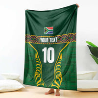 Custom South Africa Rugby Blanket Springboks Spirit and King Protea