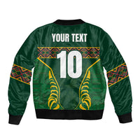 Custom South Africa Rugby Bomber Jacket Springboks Spirit and King Protea