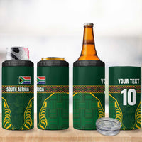 Custom South Africa Rugby 4 in 1 Can Cooler Tumbler Springboks Spirit and King Protea