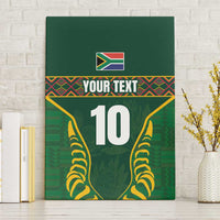 Custom South Africa Rugby Canvas Wall Art Springboks Spirit and King Protea