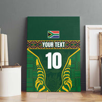 Custom South Africa Rugby Canvas Wall Art Springboks Spirit and King Protea