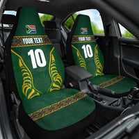 Custom South Africa Rugby Car Seat Cover Springboks Spirit and King Protea