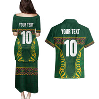 Custom South Africa Rugby Couples Matching Puletasi and Hawaiian Shirt Springboks Spirit and King Protea