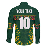 Custom South Africa Rugby Family Matching Short Sleeve Bodycon Dress and Hawaiian Shirt Springboks Spirit and King Protea