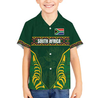 Custom South Africa Rugby Family Matching Summer Maxi Dress and Hawaiian Shirt Springboks Spirit and King Protea