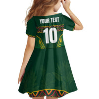 Custom South Africa Rugby Family Matching Tank Maxi Dress and Hawaiian Shirt Springboks Spirit and King Protea