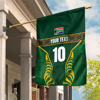 Custom South Africa Rugby Garden Flag Springboks Spirit and King Protea