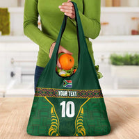 Custom South Africa Rugby Grocery Bag Springboks Spirit and King Protea