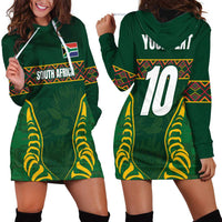 Custom South Africa Rugby Hoodie Dress Springboks Spirit and King Protea