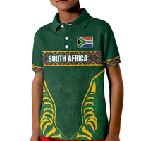 Custom South Africa Rugby Kid Polo Shirt Springboks Spirit and King Protea