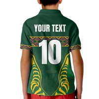 Custom South Africa Rugby Kid Polo Shirt Springboks Spirit and King Protea