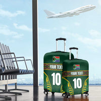 Custom South Africa Rugby Luggage Cover Springboks Spirit and King Protea