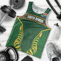 Custom South Africa Rugby Men Tank Top Springboks Spirit and King Protea