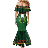 Custom South Africa Rugby Mermaid Dress Springboks Spirit and King Protea