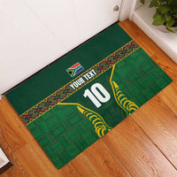 Custom South Africa Rugby Rubber Doormat Springboks Spirit and King Protea
