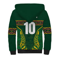 Custom South Africa Rugby Sherpa Hoodie Springboks Spirit and King Protea