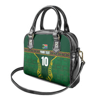 Custom South Africa Rugby Shoulder Handbag Springboks Spirit and King Protea