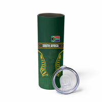 Custom South Africa Rugby Skinny Tumbler Springboks Spirit and King Protea