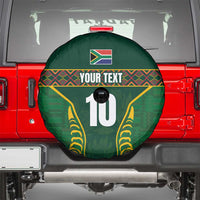 Custom South Africa Rugby Spare Tire Cover Springboks Spirit and King Protea