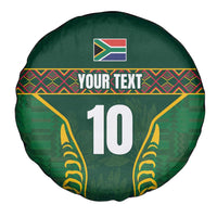 Custom South Africa Rugby Spare Tire Cover Springboks Spirit and King Protea