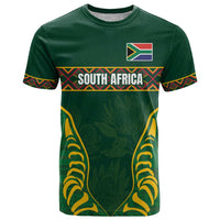Custom South Africa Rugby T Shirt Springboks Spirit and King Protea