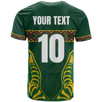 Custom South Africa Rugby T Shirt Springboks Spirit and King Protea
