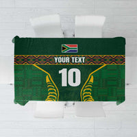 Custom South Africa Rugby Tablecloth Springboks Spirit and King Protea