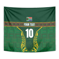 Custom South Africa Rugby Tapestry Springboks Spirit and King Protea