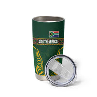 Custom South Africa Rugby Tumbler Cup Springboks Spirit and King Protea