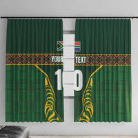 Custom South Africa Rugby Window Curtain Springboks Spirit and King Protea