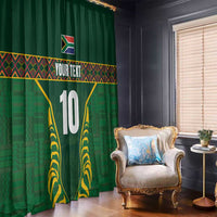 Custom South Africa Rugby Window Curtain Springboks Spirit and King Protea