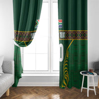 Custom South Africa Rugby Window Curtain Springboks Spirit and King Protea