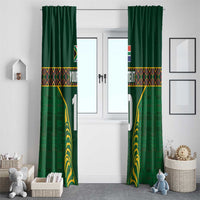 Custom South Africa Rugby Window Curtain Springboks Spirit and King Protea