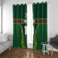 Custom South Africa Rugby Window Curtain Springboks Spirit and King Protea