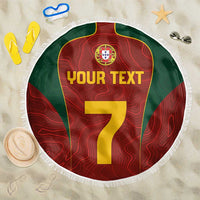 Custom Portugal Football Beach Blanket A Selecao das Quinas