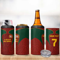 Custom Portugal Football 4 in 1 Can Cooler Tumbler A Selecao das Quinas