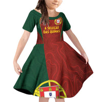 Custom Portugal Football Family Matching Off Shoulder Short Dress and Hawaiian Shirt A Selecao das Quinas